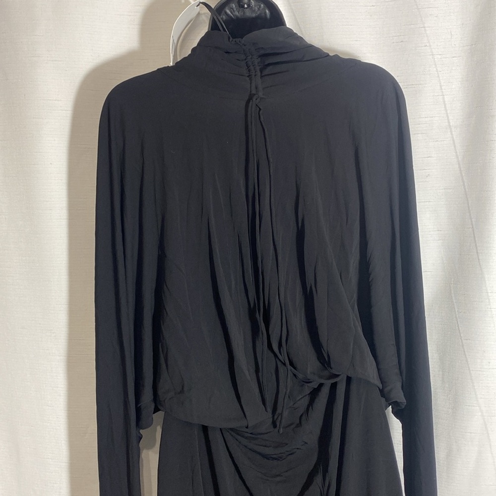 ZARA DRAPE MIDI DRESS LIMITED EDITION SIZE XL COLOR BLACK NWT - Picture 13 of 16